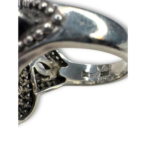 SLG Silvogue Sterling Silver Moonstone Labradorite Ring Size 7.5 - Picture 9 of 15